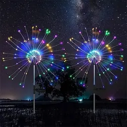 Комплект 4x сонячних ламп SuperLED "Деревце RGB" з пультом і USB - мініатюра 5