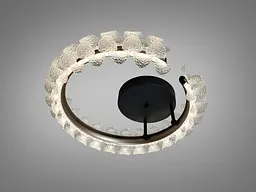 Стельова LED люстра Diasha 2511/500CG графіт 50W з пультом до 10 м2 - мініатюра 3