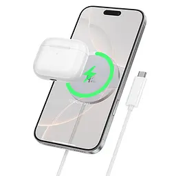 БЗП Hoco CW63 Pro Fast Qi2 magnetic 25W White - мініатюра 5