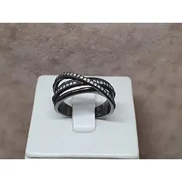 Срібне кільце DC Crystal з фіанітами.К4015/16 17 - мініатюра 3