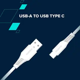 Дата кабель USB 2.0 AM to Type-C 1.2m AC18SC 18W White Canyon (CNS-AC18SC12W) - мініатюра 2