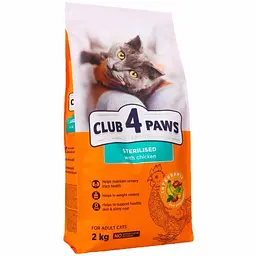 Сухий корм для стерилізованих котів Club 4 Paws з куркою 2 кг - мініатюра 2