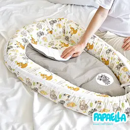 Кокон-позиціонер для новонароджених Papaella Обіймашки 88 x 60 x 12 см сірий (8-31558) - мініатюра 7