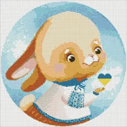 Алмазна мозаїка Зайчик ©Катерина Валер'єва AMO7432 Ідейка 40х40см