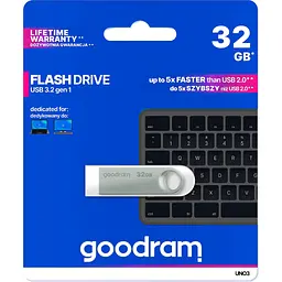 USB флеш накопичувач Goodram 32GB UNO3 Steel USB 3.2 (UNO3-0320S0R11) - мініатюра 4