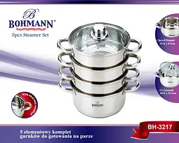 Пароварка Bohmann BH 3217 5 предметів 5 л 24 см - мініатюра 6