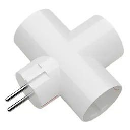 Розгалужувач на 3 гнізда із заземленням Electrum Білий (C-SSS-0696)