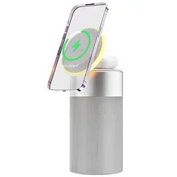 БЗП Wi-W022 3 in 1 Wireless Charger+Bluetooth Speaker White Wiwu teh0029892