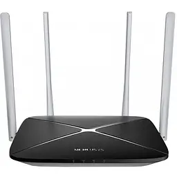 Маршрутизатор дводіапазонний Wi-Fi роутер 300+867 Мбіт/сек Ethernet 10/100 Мбіт/сек Mercusys AC12 AC1200 WiFi 5
