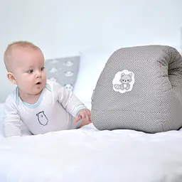 Подушка для годування Papaella Mini Горошок, 28х30 см, сірий (8-31999) - мініатюра 10