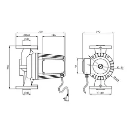 Насос циркуляційний Forwater WRS 50/1100-F (Grundfos) CV031890 - мініатюра 2