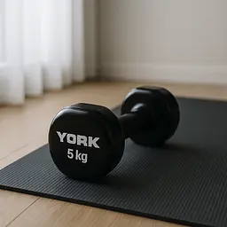 Гантелі для фітнесу вінілові круглі York Fitness 2х5кг чорний - мініатюра 3