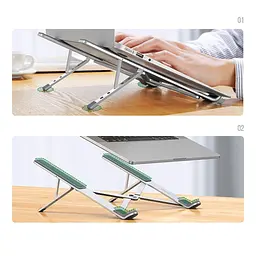 Підставка до ноутбука Ugreen LP451 Foldable Holder for Laptop Silver (40289) - мініатюра 10
