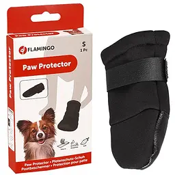 Захисні черевики для собак Flamingo Paw Protector S фламінго для порід мопс, такса, пудель S