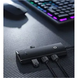 USB-хаб Baseus Lite Series 4-in-1 Hub Adapter Black (WKQX030101) [136670] - мініатюра 8