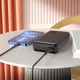 Зовнішній акумулятор Hoco J87A Tacker Power Bank 20000mAh чорний - мініатюра 5
