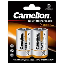 Акумулятор Camelion D 10000mAh Ni-MH * 2 R20-2BL (NH-D10000BP2)