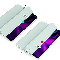 Чохол-книжка BeCover Tri Fold Soft TPU Silicone для Apple iPad Pro 12.9 2020/2021/2022 Light Green (711738) - мініатюра 4
