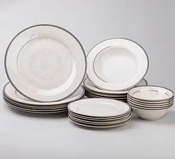Столовий фарфоровий сервіз на 6 персон Lace Yiwu HP-7-709N