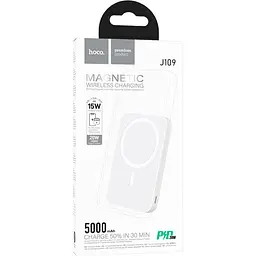 Зовнішній акумулятор Hoco J109 Easy MagSafe 5000mAh 20W White [103294] - мініатюра 6