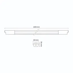 LED світильник лінійний магістральний Titanum 18W 0.6м 6500K IP65 (29159-000) - мініатюра 9