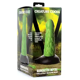 Фантазійний фалоімітатор рептилії Creature Cocks Radioactive Reptile Silicone Dildo, 19.1х6.1 см - мініатюра 8