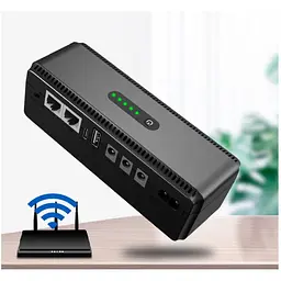 ДБЖ UPS для роутера, терміналу DC1018P 12V/ 9V/ 5V 10400 mAh 18W чорний (Дизайн 3, компактний) - мініатюра 4