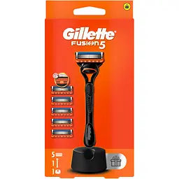 Станок для гоління чоловічий Gillette Fusion5 з 5 змінними картриджами + підставка - мініатюра 2