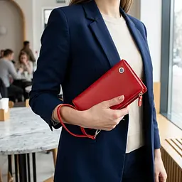 Універсальний жіночий гаманець-клатч ST Leather 19372 червоний - мініатюра 2