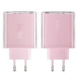 Мережевий зарядний пристрій Acefast A45 USB/2 Type-C QC PD PD65W GaN рожевий - мініатюра 5