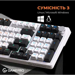 Клавіатура GamePro Red з Hot-Swap RGB White дротова механічна (MK170W) - мініатюра 9