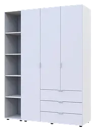 Комплект Doros Гелар з Етажеркою Білий 3 ДСП 154.4х49.5х203.4 (42005034)