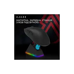 Мишка Ajazz AJ139 V2 MC Wireless/Bluetooth/USB Black (AJ139-V2-MC-B) - мініатюра 9
