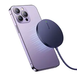 Бездротове зарядне Baseus Simple Mini3 Magnetic Wireless Charger 15W CCJJ040205 - мініатюра 6