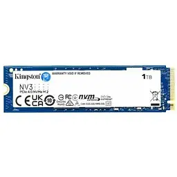 Твердотільний накопичувач SSD 1Tb, NV3, PCI-E 4.0 x4, M.2 2280, 3D TLC, 6000/4000 МБ/с Kingston teh0019822