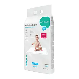 Гігієнічні пелюшки Babyono 60x90 см 10 штук + 2 безкоштовно (509/12)