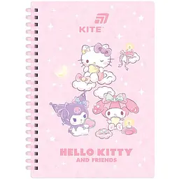 Блокнот Kite Hello Kitty А5 80 аркушів HK клітка на спіралі (HK26-277)