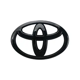 Емблема решітки, задня TOYOTA чорна 150х100 мм пластик (на скотчі)