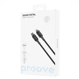 Кабель Proove Dense Metal Type-C to Lightning 27W (1m) black (CCDM27002101) - мініатюра 5