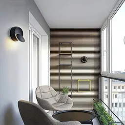 Світлодіодне чорне бра SIRIUS Line F W 089-145 BK - мініатюра 2