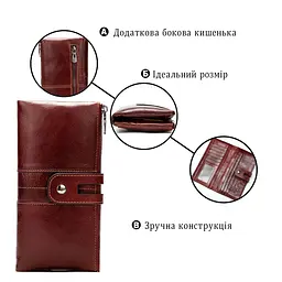 Гаманець жіночий 14906 Vintage бордовий - мініатюра 8