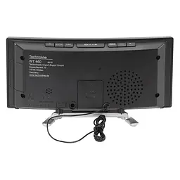 Годинник настільний з радіо Technoline WT460 Blue LED Black/Silver (WT460 blaue LED), Чорний - мініатюра 5
