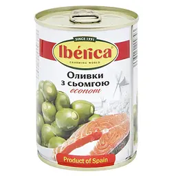 Оливки фаршировані сьомгою Iberica 280 г