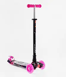 Триколісний самокат Best Scooter Skyper Maxi колеса з підсвічуванням PU 120мм (Фуксія) - мініатюра 2