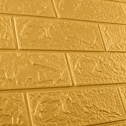Самоклеюча декоративна 3D панель 3D Loft під цеглу золото 700x770x3мм - мініатюра 4