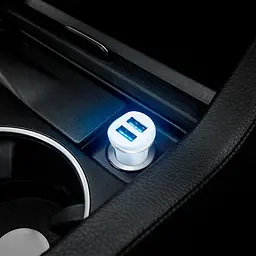 Автомобільний зарядний пристрій Hoco Z1 2 USB білий
