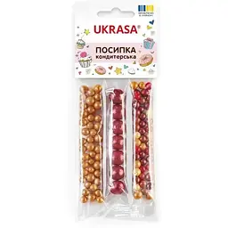 Посипка УКРАСА "Кульки перламутрові" (3 види/уп) №6 мікс 17г