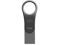 USB флеш накопичувач Silicon Power 64 GB Mobile C80 Silver USB 3.2 (SP064GBUC3C80V1S)