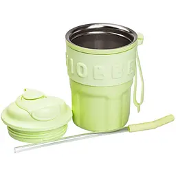 Термочашка Chiobbe 450 мл із трубочкою, зелений Yiwu HP-14-18GR - мініатюра 5