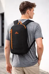 Рюкзак міський Crivit Mini 10 л чорний з оранжевим - мініатюра 2